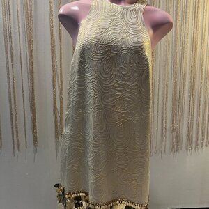 Lilly Pulitzer Gold and Cream Dress